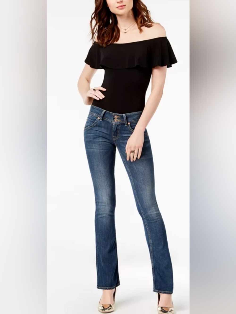 Dark Wash Women’s Bootcut Hudson Jeans - Classic Denim - Picture 2 of 8